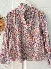 Chemise petites fleurs Season bleu corail L + chouchou