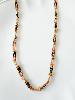Collier pierres 3 tons marron doré
