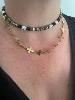 Collier Byzance noir doré