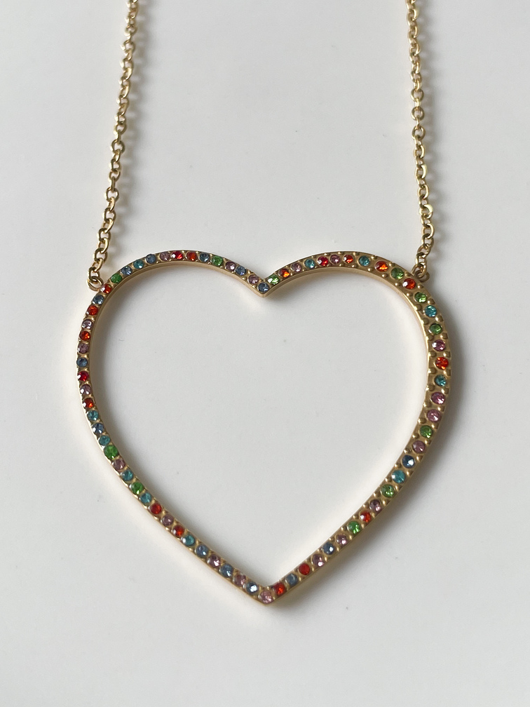 Collier Coeur multi doré