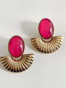 Boucles rétro rose doré