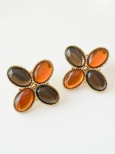 boucles Simone marron doré