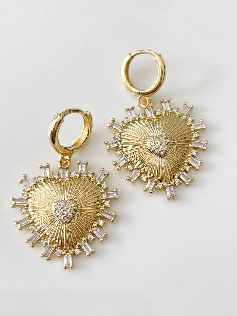 Boucles Tina strass doré