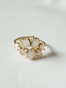 Bague Simona blanc doré