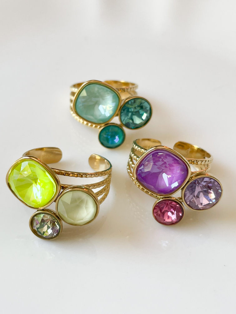 Bague Biba turquoise doré