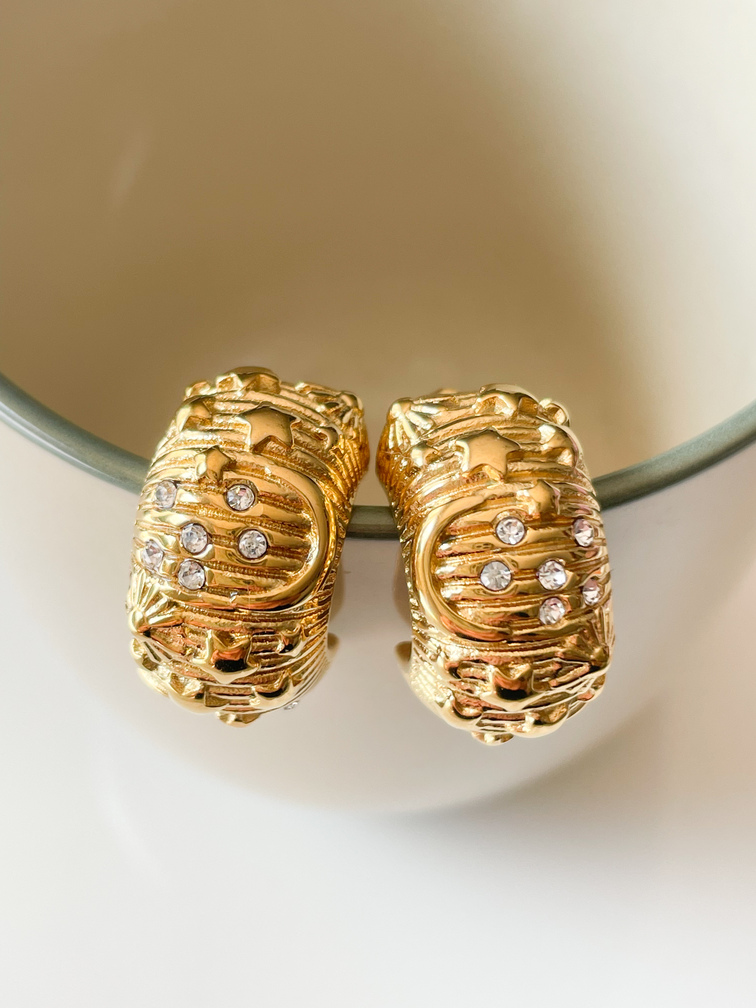 boucles créoles météore doré