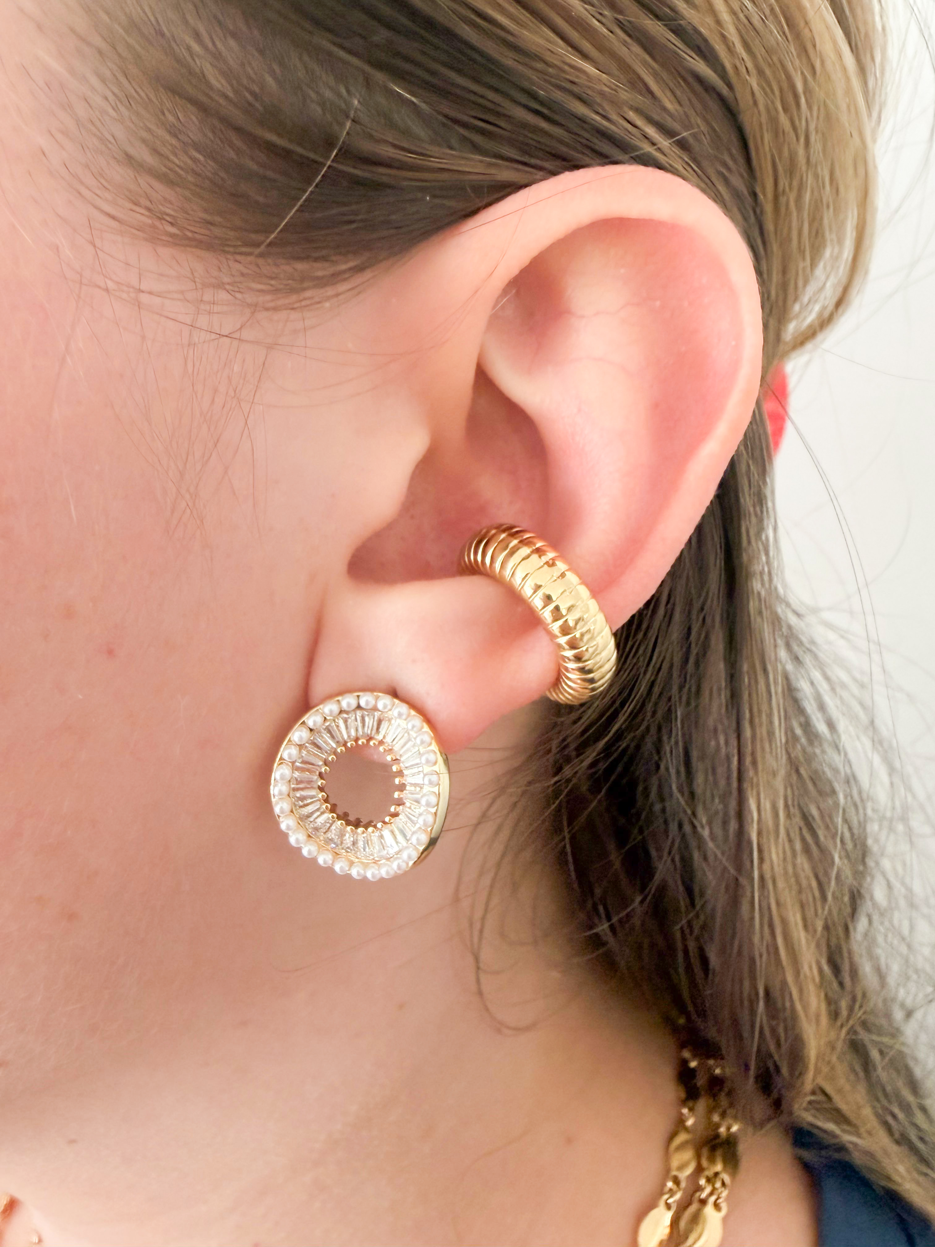 boucle solo striée doré