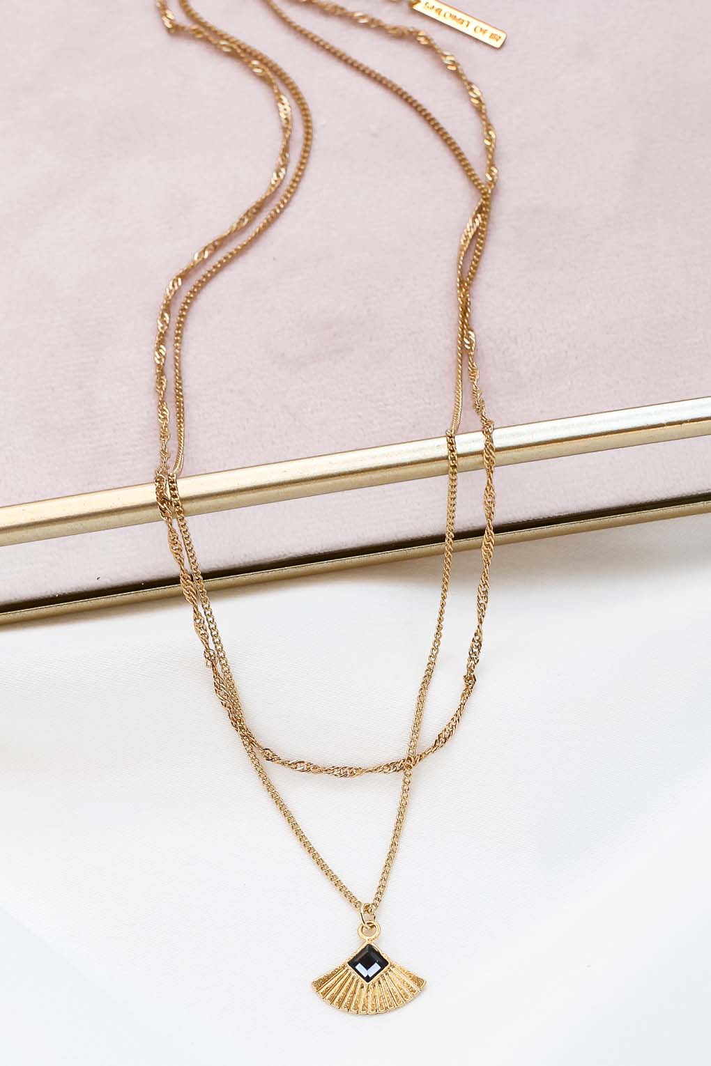 collier Ida gris doré de Shlomit Ofir