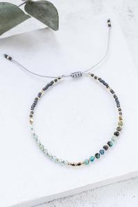 bracelet Sahara vert fonçé doré de Shlomit Ofir