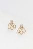 boucles Lotus puce blanc doré de Shlomit Ofir