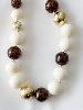 Collier Pedro beige graou doré