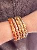Bracelet Chloé marron gravé doré