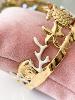 Bracelet jonc Neptune beige doré