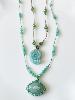 Collier pierre Delhi turquoise doré