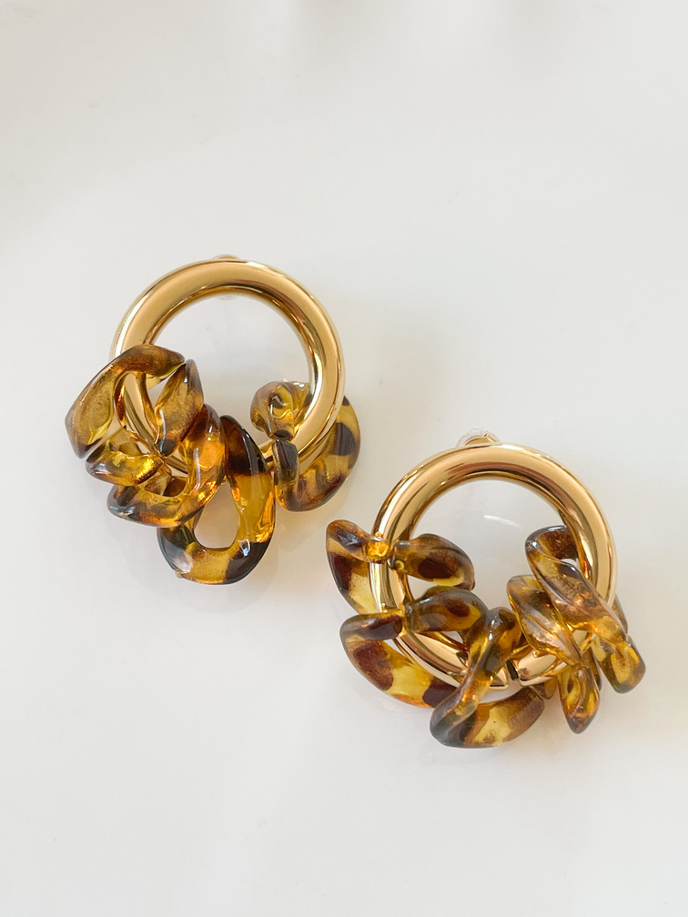 boucles Ara ambre doré