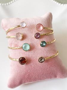 Bracelet cristal turquoise doré