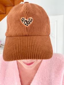 Casquette coeur graou camel