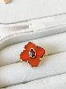 Bague fleur Cornaline doré