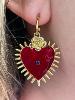 boucles Ex Voto rouge doré
