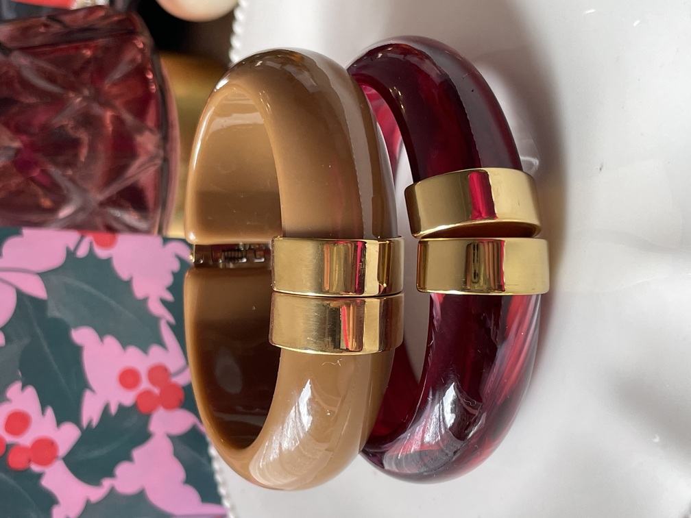 bracelet Edith bordeaux doré