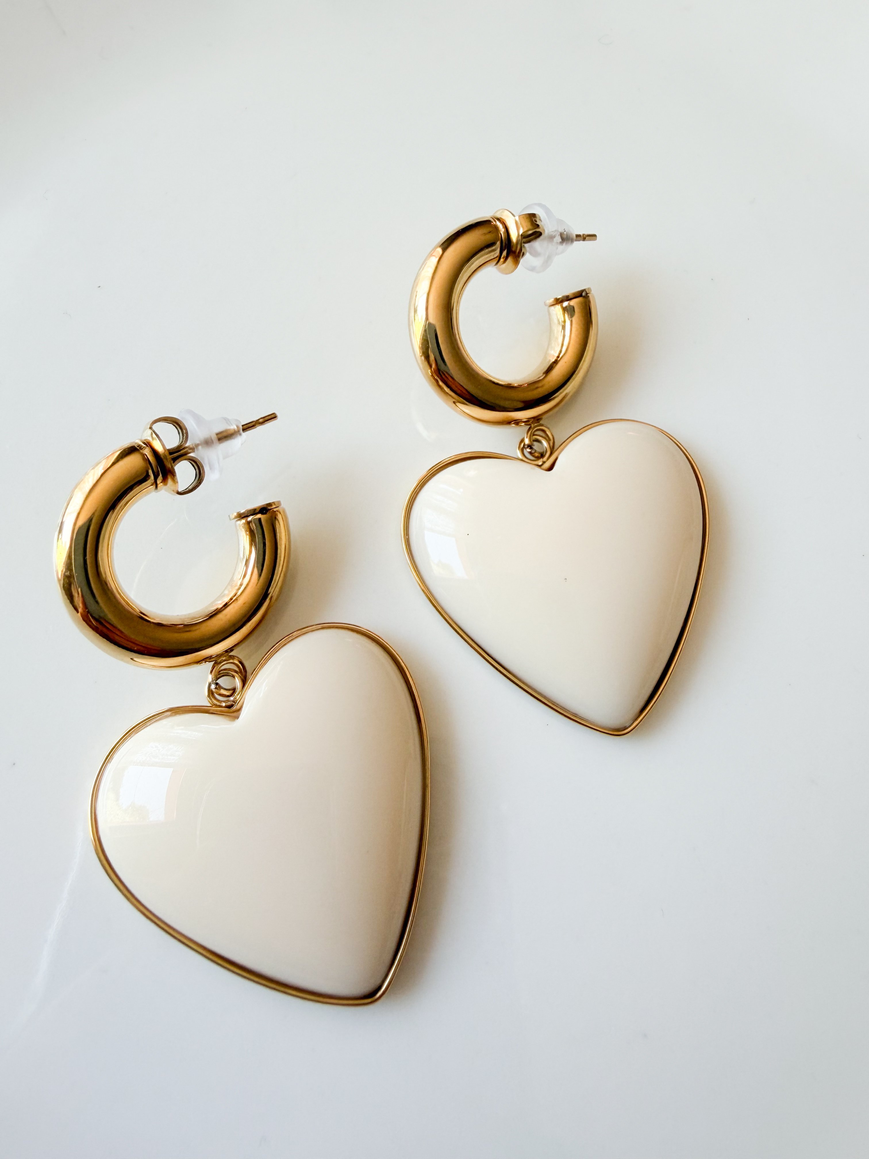Boucles Abby beige doré
