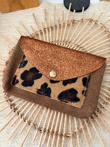 pochette cuir graou marron