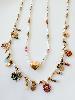 Collier coeur doré argenté