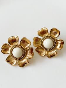 boucles fleurs puce doré du Live