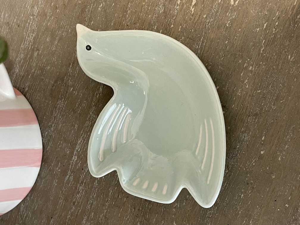 Coupelle oiseau bleu clair