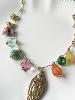 collier bohême breloques doré