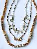 Collier pierres Garbo beige doré