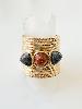 Bague Large marron doré