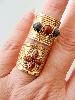 Bague Large marron doré