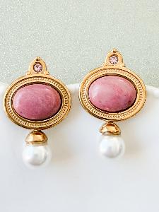 Boucles Odile rose doré