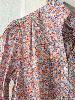 Chemise petites fleurs Season bleu corail L + chouchou