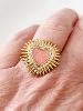 Bague coeur ex voto rose doré