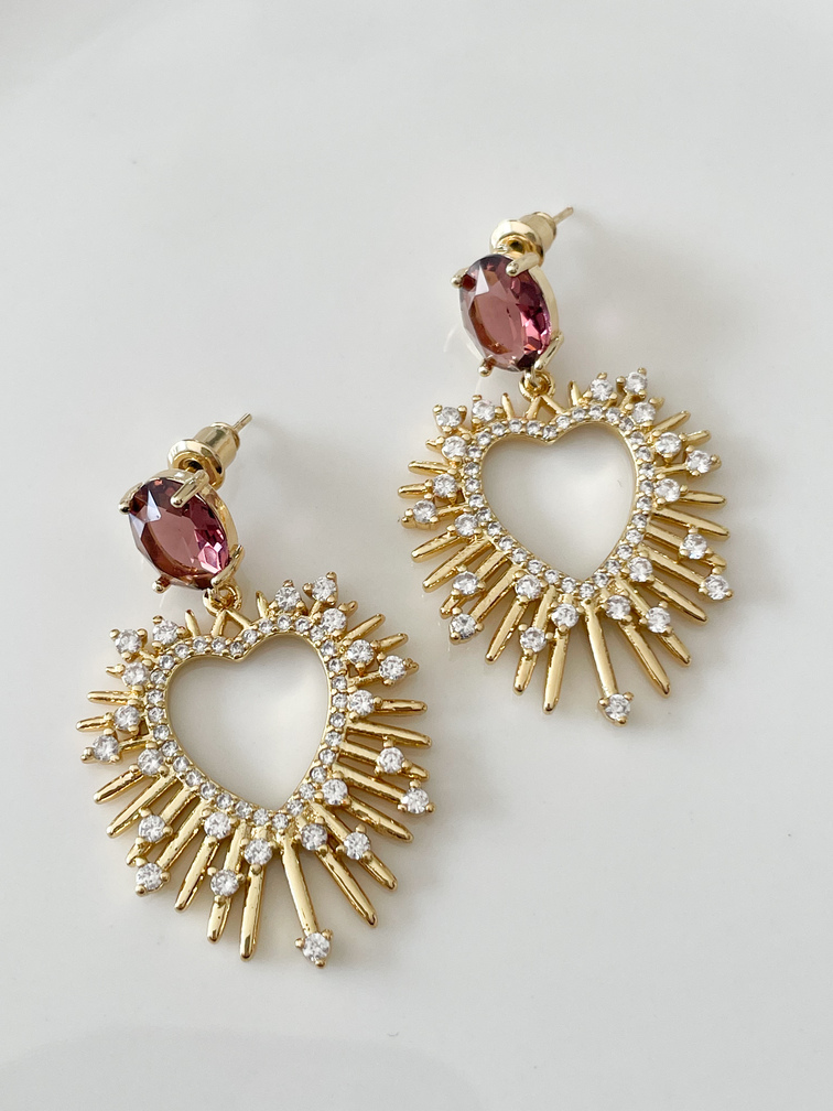 Boucles Ex voto violet doré