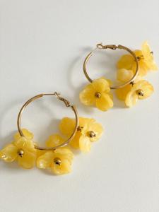 Boucles créoles Mila jaune doré
