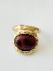 Bague Chloé pierre marron doré