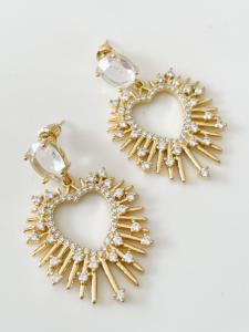 Boucles ex voto strass doré