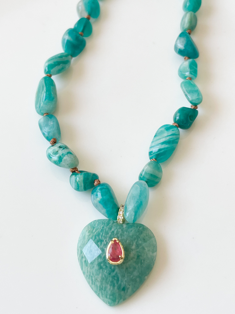 Collier Nicole turquoise doré