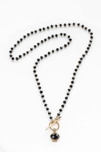 collier Rosemary noir doré de Shlomit Ofir