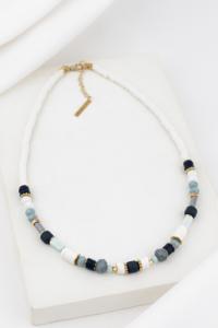 collier Olivia bleu doré de Shlomit 