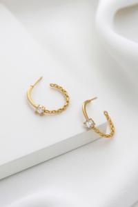 boucles Glamour hoop doré de Shlomit