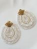 boucles Manille blanc doré