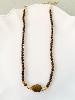 Collier pierres Abba marron doré