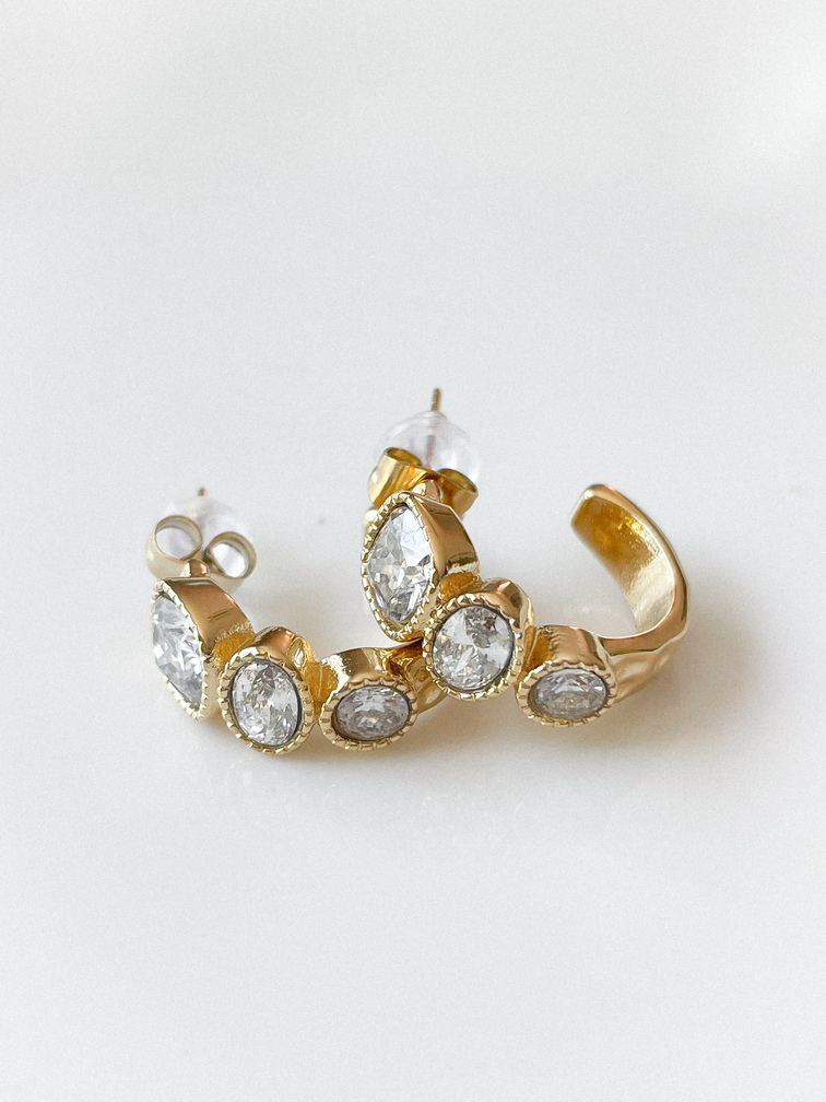 boucles Belle blanc doré