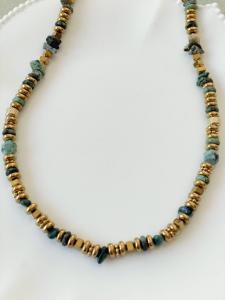 Collier Charly vert doré