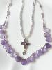 Collier pierres Emma violet doré