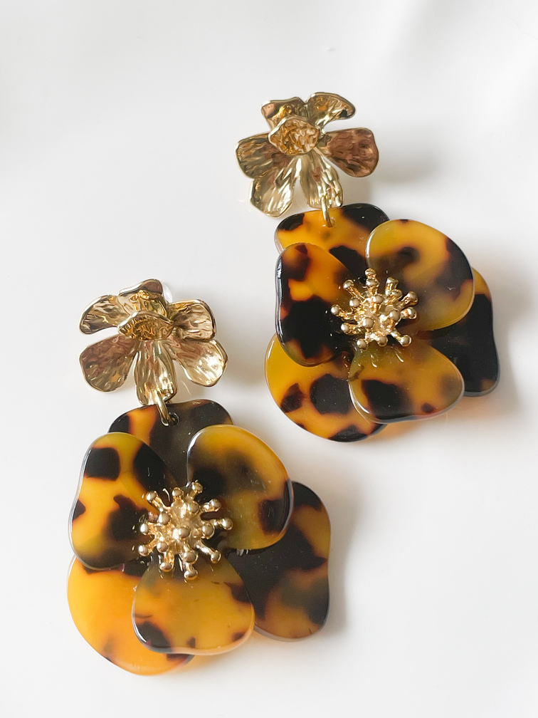 Boucles Elma marron doré